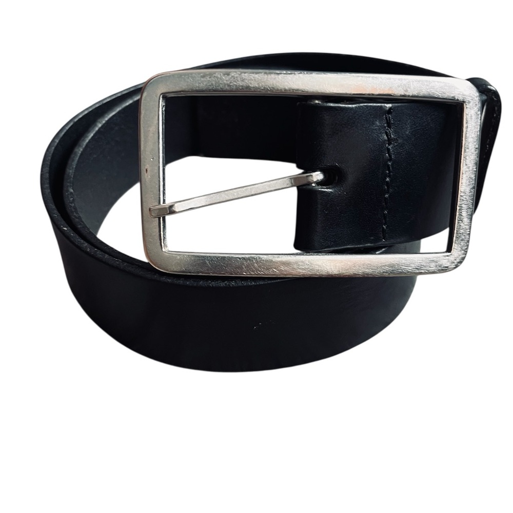 Banana Republic Belt Women's Genuine Leather Size XS Black Wide Buckle 222505